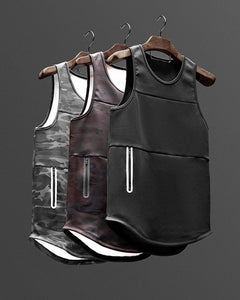 Sports men's muscle fitness summer models European and American sports vest men's quick-drying fitness leisure  sports man vest