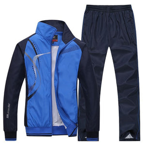 Men Sportswear New Spring Autumn Tracksuit 2 Piece Sets Sports Suit Jacket+Pant Sweatsuit Male Fashion Print Clothing Size L-5XL