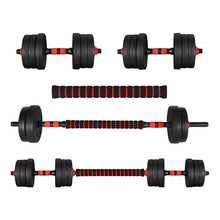 Load image into Gallery viewer, 40/50cm Dumbbell Rod Solid Steel Weight Lifting Spinlock Dumbbell Bars With Connector Gym Home Fitness Workout Barbells Handles