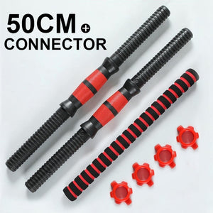 40/50cm Dumbbell Rod Solid Steel Weight Lifting Spinlock Dumbbell Bars With Connector Gym Home Fitness Workout Barbells Handles