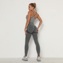 Load image into Gallery viewer, Seamless Women Sport Set For Gym Long Sleeve Top High Waist Belly Control Leggings Clothes Seamless Sport Suit Sexy Booty