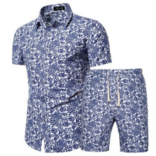 Load image into Gallery viewer, 2020 Summer New Men&#39;s Clothing Short-sleeved Printed Shirts Shorts 2 Piece Fashion Male Casual Beach Wear Clothes