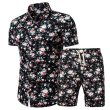 Load image into Gallery viewer, 2020 Summer New Men&#39;s Clothing Short-sleeved Printed Shirts Shorts 2 Piece Fashion Male Casual Beach Wear Clothes