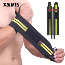 Load image into Gallery viewer, AOLIKES 1 Pair Wristband Wrist Support Weight Lifting Gym Training Wrist Support Brace Straps Wraps Crossfit Powerlifting