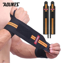 Load image into Gallery viewer, AOLIKES 1 Pair Wristband Wrist Support Weight Lifting Gym Training Wrist Support Brace Straps Wraps Crossfit Powerlifting