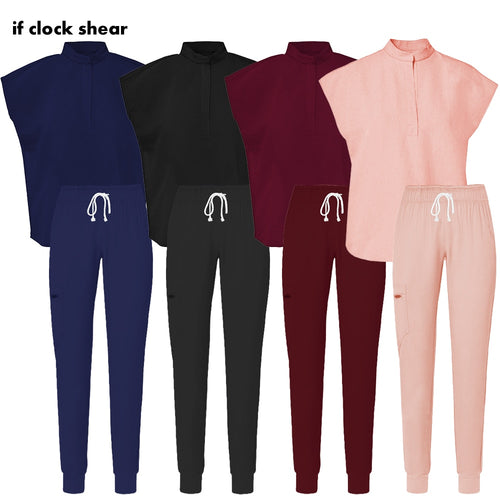 New Style Women Scrub Tops+pant Medical Uniform Surgery Scrubs Shirt Short Sleeve Nursing Uniform Pet Shop Doctor Nurse Workwear