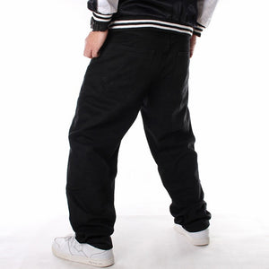 Man Loose Baggy Jeans Hiphop Skateboard Denim Pants Hip Hop Rap Male Black Trouses Big Size 30-46