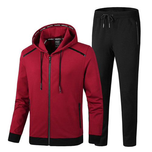 Men Casual 2 Piece Sport Tracksuit Pants Hoodie Jacket Activewear Oversize Set