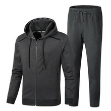 Load image into Gallery viewer, Men Casual 2 Piece Sport Tracksuit Pants Hoodie Jacket Activewear Oversize Set