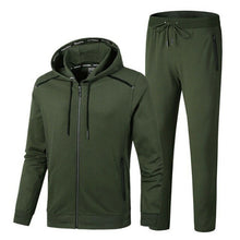 Load image into Gallery viewer, Men Casual 2 Piece Sport Tracksuit Pants Hoodie Jacket Activewear Oversize Set