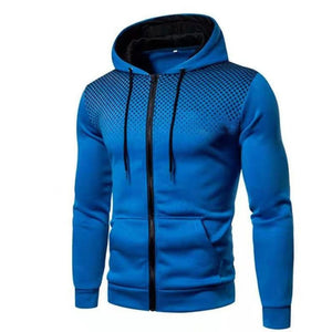 Men Gradient Zip Cardigan Suit Tracksuits Spring Autumn Hoodie Jogging Trousers Fitness Casual Clothing Sportswear Set Plus Size