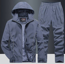 Load image into Gallery viewer, New Causal Tracksuits Men Set hooded Thicken Fleece Hoodies + Sweatpant Winter Sweatshirt Sportswear Male joggering sport suit