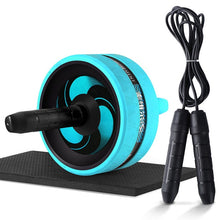 Load image into Gallery viewer, Roller&amp;Jump Rope No Noise Abdominal Wheel Ab Roller with Mat