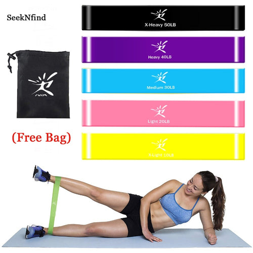 5PCs/Set Resistance Bands Latex Elastic Band Strength Training