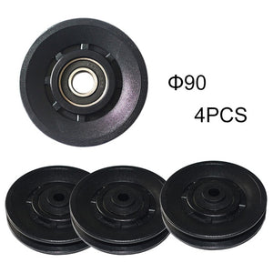 4 Pcs/Lot Universal 70mm/90mm/105mm Diameter Wearproof Nylon Bearing Pulley Wheel Cable